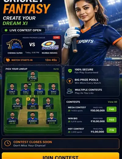 Hero11 (hero11 game) fantasy cricket & matchday visual 3